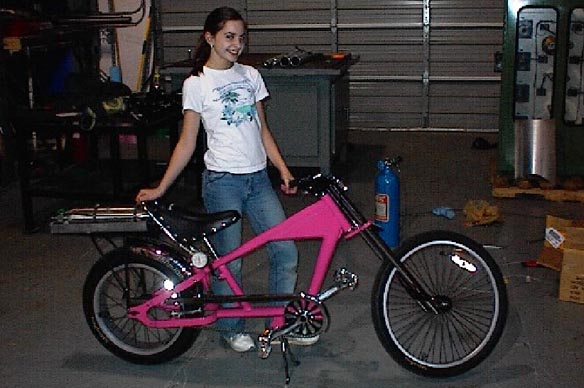 Sarah Pickens rocket bike build
